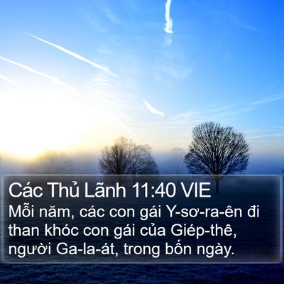 Các Thủ Lãnh 11:40 VIE Bible Verse Image