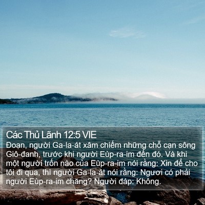 Các Thủ Lãnh 12:5 VIE Bible Verse Image