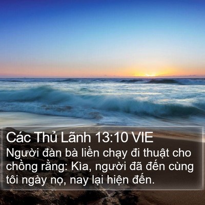 Các Thủ Lãnh 13:10 VIE Bible Verse Image
