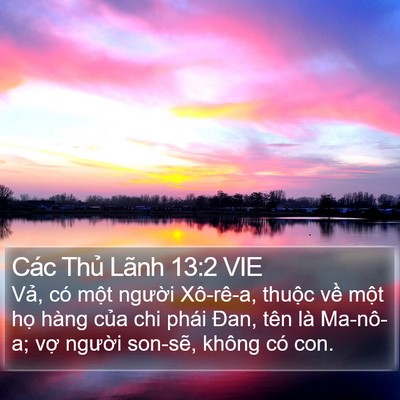 Các Thủ Lãnh 13:2 VIE Bible Verse Image