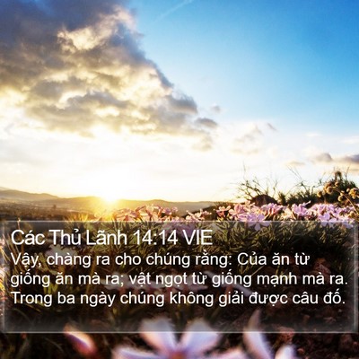 Các Thủ Lãnh 14:14 VIE Bible Verse Image
