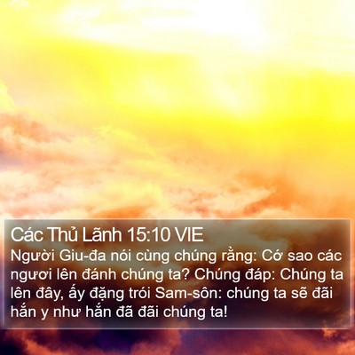 Các Thủ Lãnh 15:10 VIE Bible Verse Image