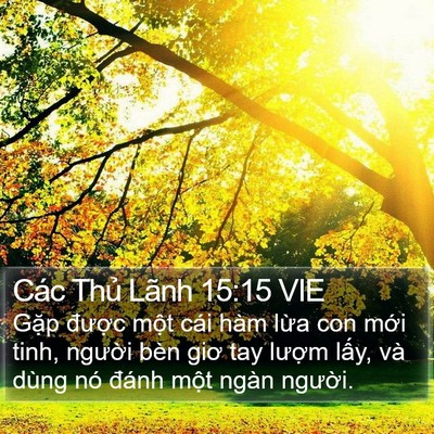 Các Thủ Lãnh 15:15 VIE Bible Verse Image
