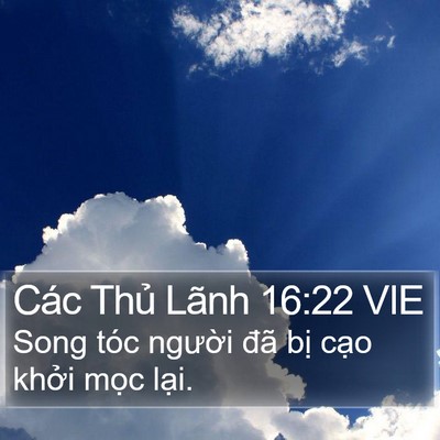 Các Thủ Lãnh 16:22 VIE Bible Verse Image