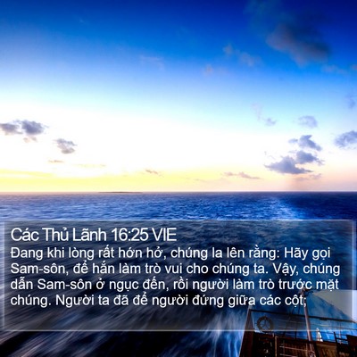 Các Thủ Lãnh 16:25 VIE Bible Verse Image