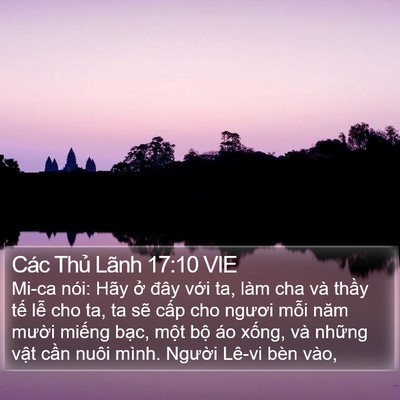Các Thủ Lãnh 17:10 VIE Bible Verse Image