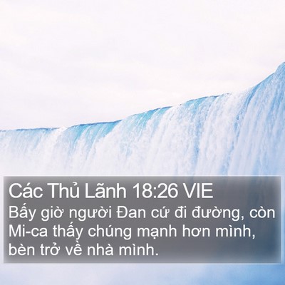Các Thủ Lãnh 18:26 VIE Bible Verse Image