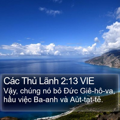 Các Thủ Lãnh 2:13 VIE Bible Verse Image