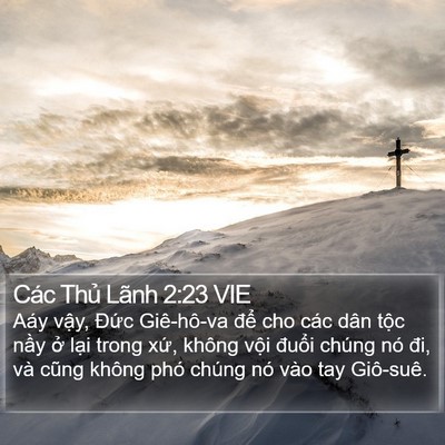 Các Thủ Lãnh 2:23 VIE Bible Verse Image