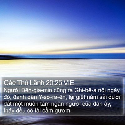 Các Thủ Lãnh 20:25 VIE Bible Verse Image
