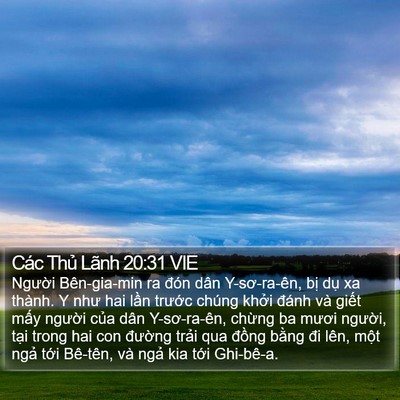 Các Thủ Lãnh 20:31 VIE Bible Verse Image