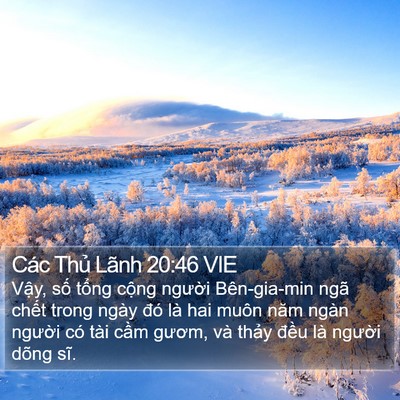 Các Thủ Lãnh 20:46 VIE Bible Verse Image