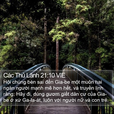Các Thủ Lãnh 21:10 VIE Bible Verse Image