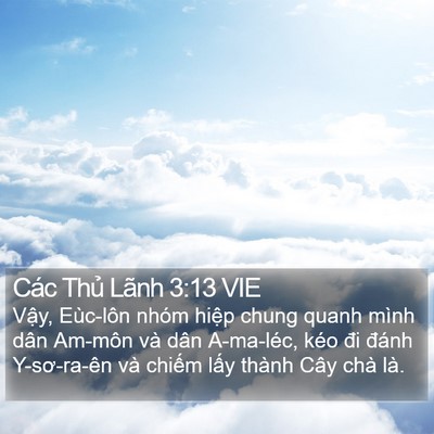 Các Thủ Lãnh 3:13 VIE Bible Verse Image