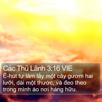 Các Thủ Lãnh 3:16 VIE Bible Verse Image