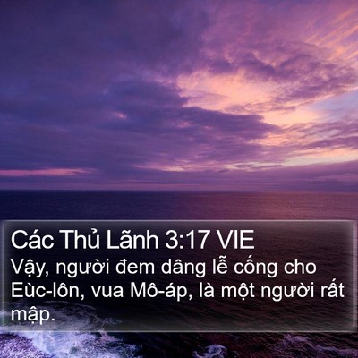 Các Thủ Lãnh 3:17 VIE Bible Verse Image