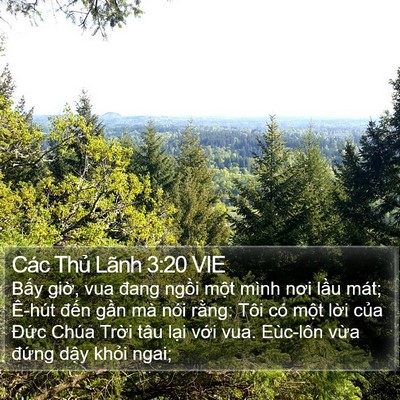 Các Thủ Lãnh 3:20 VIE Bible Verse Image