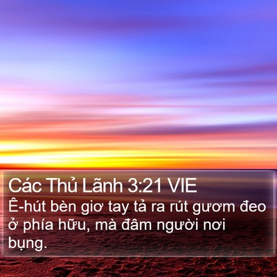 Các Thủ Lãnh 3:21 VIE Bible Verse Image