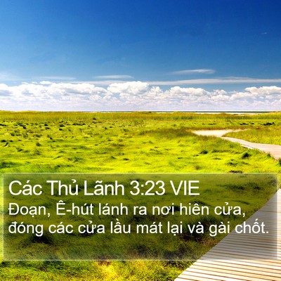 Các Thủ Lãnh 3:23 VIE Bible Verse Image