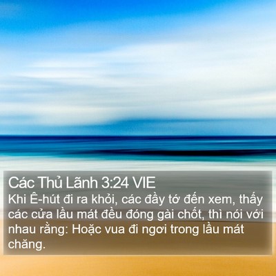 Các Thủ Lãnh 3:24 VIE Bible Verse Image
