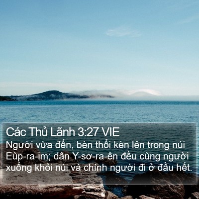Các Thủ Lãnh 3:27 VIE Bible Verse Image