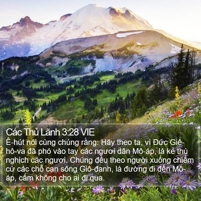 Các Thủ Lãnh 3:28 VIE Bible Verse Image