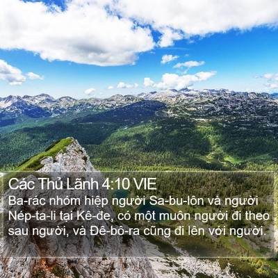 Các Thủ Lãnh 4:10 VIE Bible Verse Image