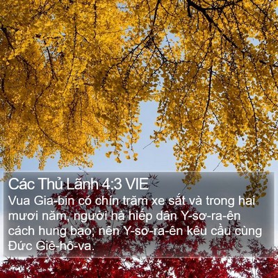 Các Thủ Lãnh 4:3 VIE Bible Verse Image