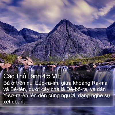 Các Thủ Lãnh 4:5 VIE Bible Verse Image