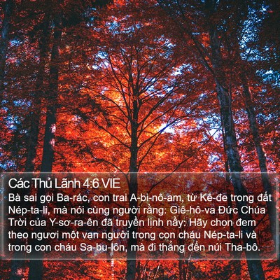 Các Thủ Lãnh 4:6 VIE Bible Verse Image