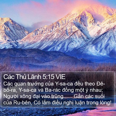 Các Thủ Lãnh 5:15 VIE Bible Verse Image