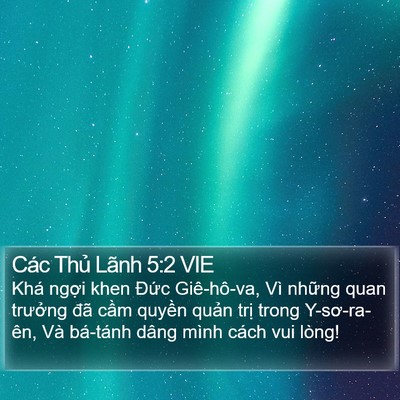 Các Thủ Lãnh 5:2 VIE Bible Verse Image
