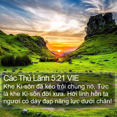 Các Thủ Lãnh 5:21 VIE Bible Verse Image