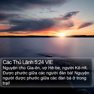 Các Thủ Lãnh 5:24 VIE Bible Verse Image