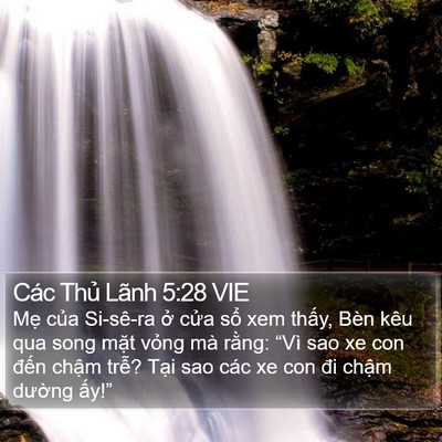 Các Thủ Lãnh 5:28 VIE Bible Verse Image