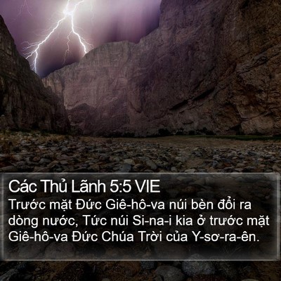 Các Thủ Lãnh 5:5 VIE Bible Verse Image
