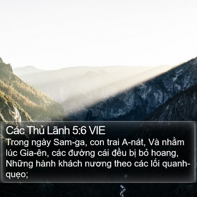 Các Thủ Lãnh 5:6 VIE Bible Verse Image