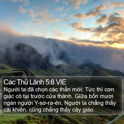 Các Thủ Lãnh 5:8 VIE Bible Verse Image