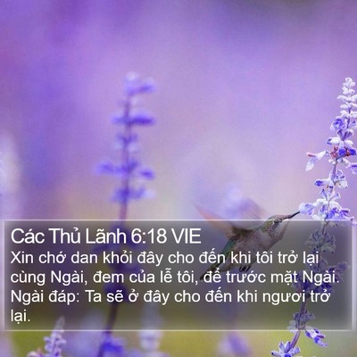Các Thủ Lãnh 6:18 VIE Bible Verse Image