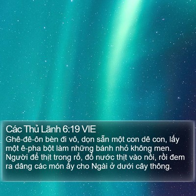 Các Thủ Lãnh 6:19 VIE Bible Verse Image