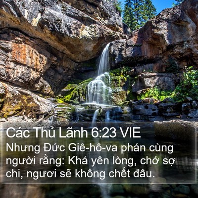 Các Thủ Lãnh 6:23 VIE Bible Verse Image