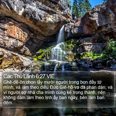Các Thủ Lãnh 6:27 VIE Bible Verse Image