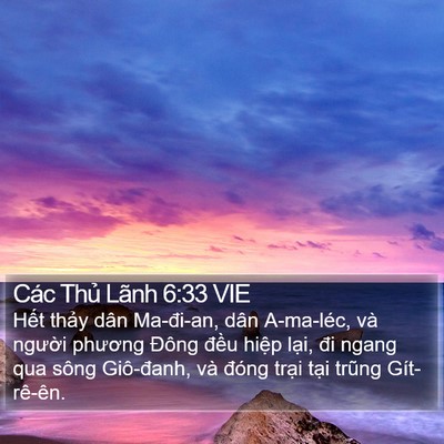 Các Thủ Lãnh 6:33 VIE Bible Verse Image