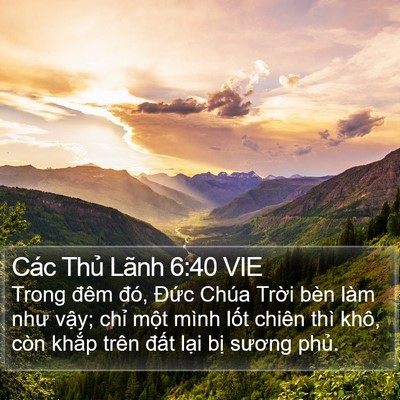 Các Thủ Lãnh 6:40 VIE Bible Verse Image