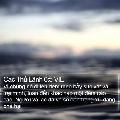 Các Thủ Lãnh 6:5 VIE Bible Verse Image