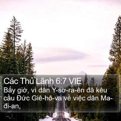 Các Thủ Lãnh 6:7 VIE Bible Verse Image