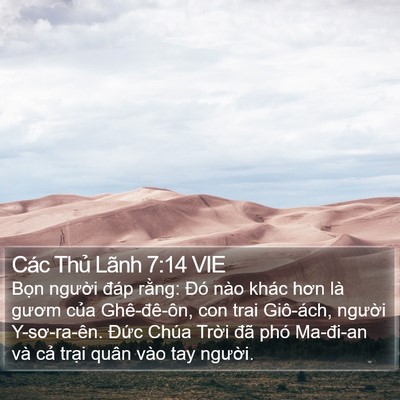 Các Thủ Lãnh 7:14 VIE Bible Verse Image