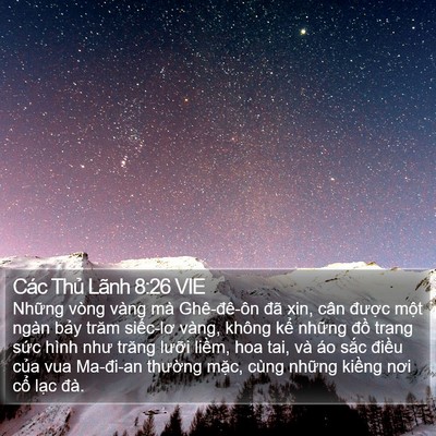 Các Thủ Lãnh 8:26 VIE Bible Verse Image
