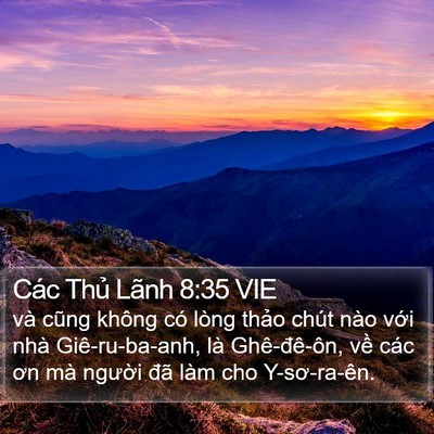 Các Thủ Lãnh 8:35 VIE Bible Verse Image