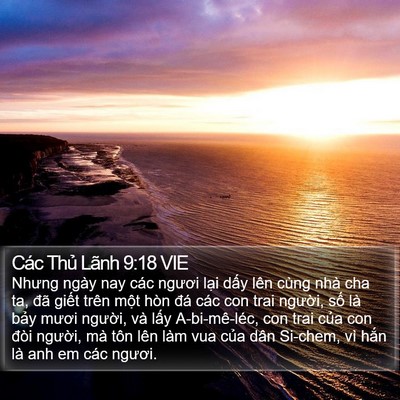 Các Thủ Lãnh 9:18 VIE Bible Verse Image